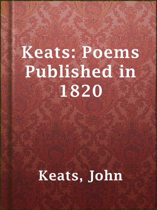 תמונה של  Keats: Poems Published in 1820